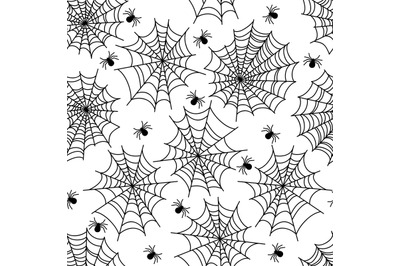 Halloween party decoration spider web seamless pattern