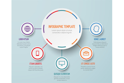 Vector business infographic elements with steps and options