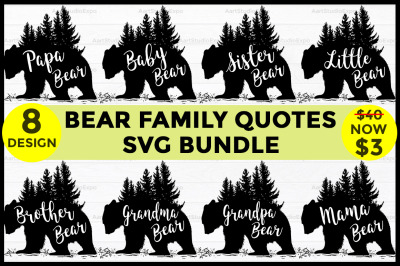 Bear SVG Design Family Pack