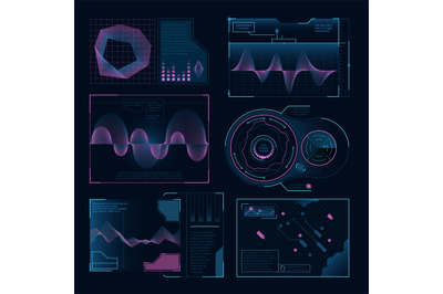 Modern digital symbols of web ui. Vector pictures set for design proje