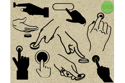 finger pushing a button svg, svg files, vector, clipart, cricut, downl