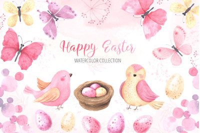 Watercolor Happy Easter Collection