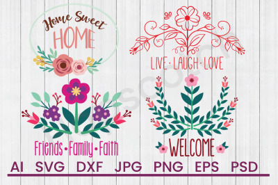 Home Bundle, SVG Files, DXF Files, Cuttable Files