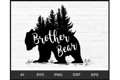 Brother bear svg - bear family svg - Brother bear dxf - Brother