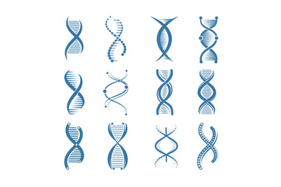 DNA icons. Genetic biology human structure medical scientific represen