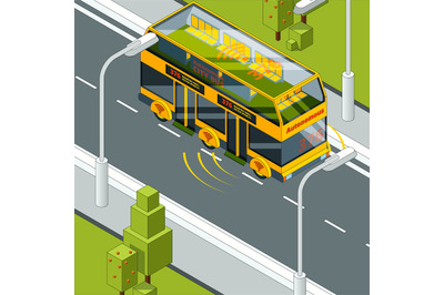 Self driving car. Autonomous vehicle at road concept picture of self c