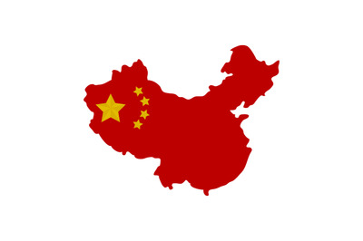 map china with flag