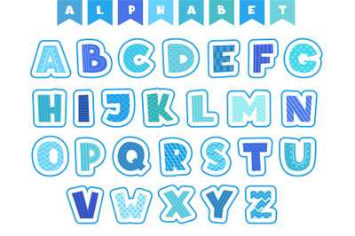 Cartoon alphabet. Letters fonts symbols and numbers vector colored fun