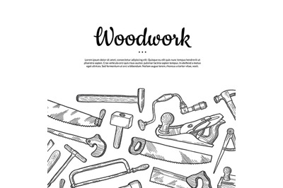 Vector carpentry background with place for text