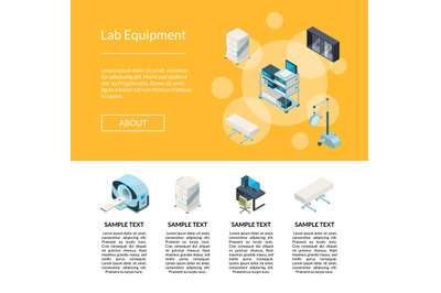 Vector isometric hospital icons. 3D medicine and technology concept