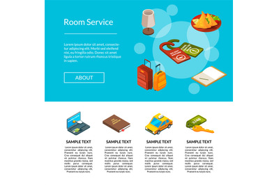 Vector hotel icons page illustration. Hotels services concept