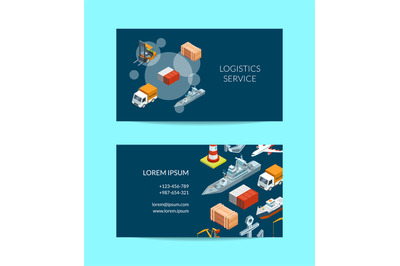 Vector isometric marine logistics or seaport