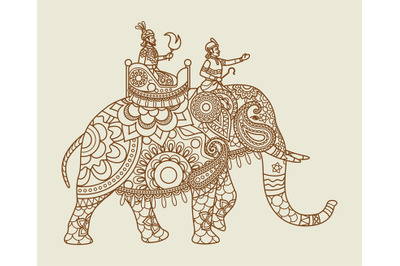 Ethnic Indian maharajah in vintage colors