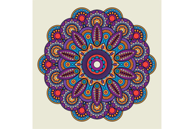 Indian doodle boho hippie mandala