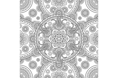 Indian hand drawn seamless background