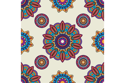 Indian mandala round vector pattern