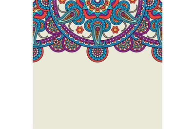 Indian paisley doodle upper border