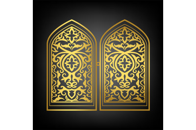 Vector islamic window