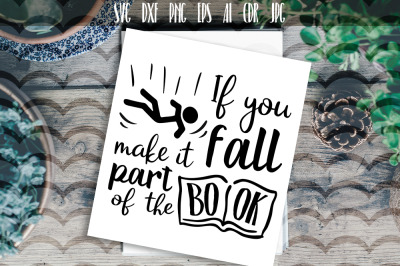If you fall make it part of the book Vector typography