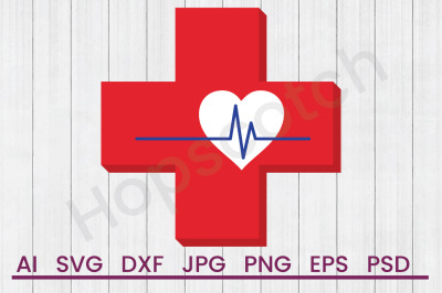 Medical Emergency Cross - SVG File, DXF File