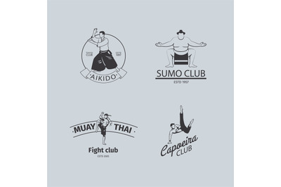 Fight club logo set