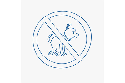 No dog pooping doodle sign