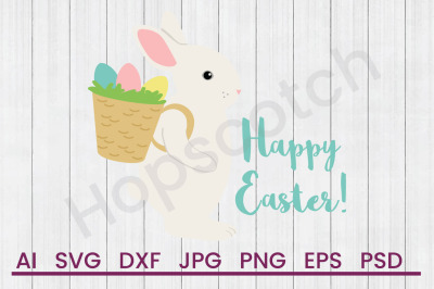 Happy Easter - SVG File, DXF File