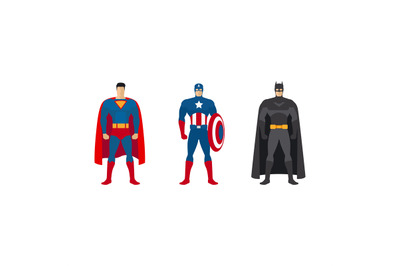 Superhero costumes set