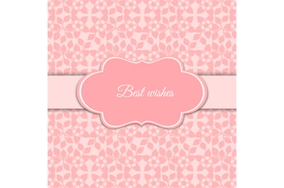 Cute romantic pink floral card