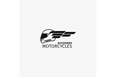 Motorcycles accessories black logotype