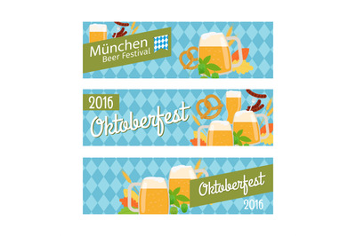 Oktoberfest 2016 horizontal banners