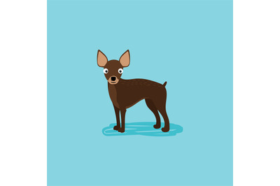 Vector cartoon dog for card design