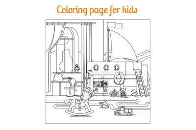 Coloring book page for kids