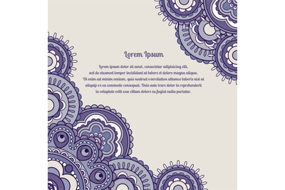 Violet color background with round ornament