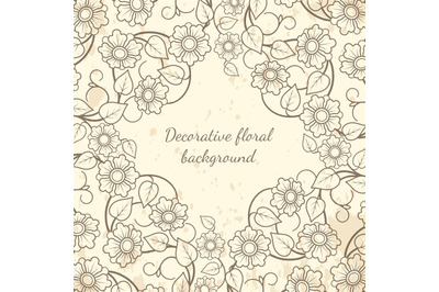 Decorative floral background vintage style