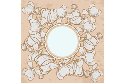 Floral grunge background vintage style