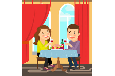 Couple sitting at table celebrating