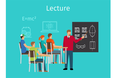 Education concept learning and lectures icon