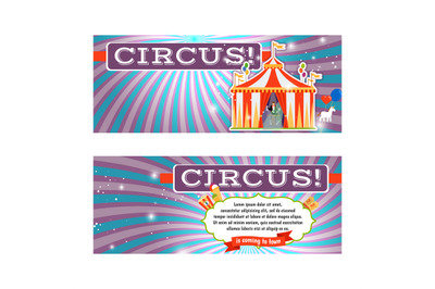 Vintage circus banner template