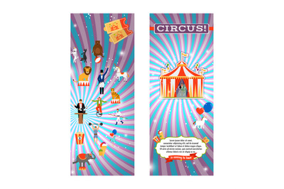 Vintage circus flyer template