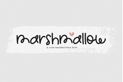 Marshmallow - A Cute Handwritten Font