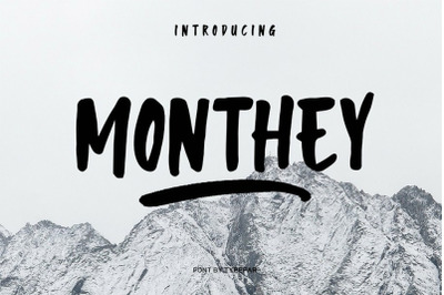Monthey | Natural Brush Font