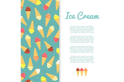 Flat ice cream banner design