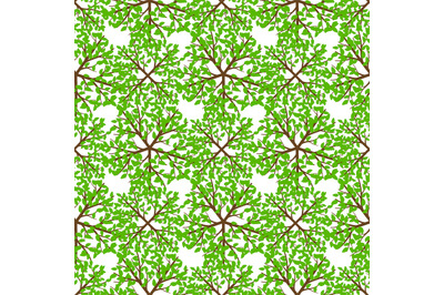 Top view tree seamless pattern - nature seamless background