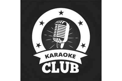 Retro karaoke club label