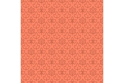 Thin line leaves seamles pattern design