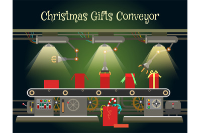 Christmas gift wrapping machine conveyor