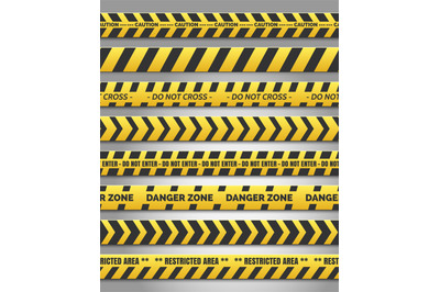 Caution yelow tape set