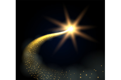 Magic christmas glowing star