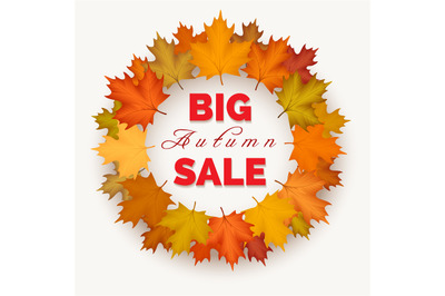 Big autumn sale wreath label